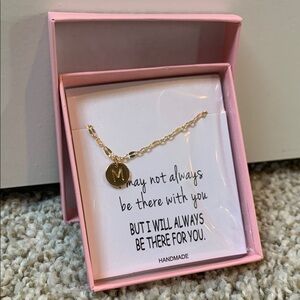 Gold Dainty Pendant M Necklace Jewelry